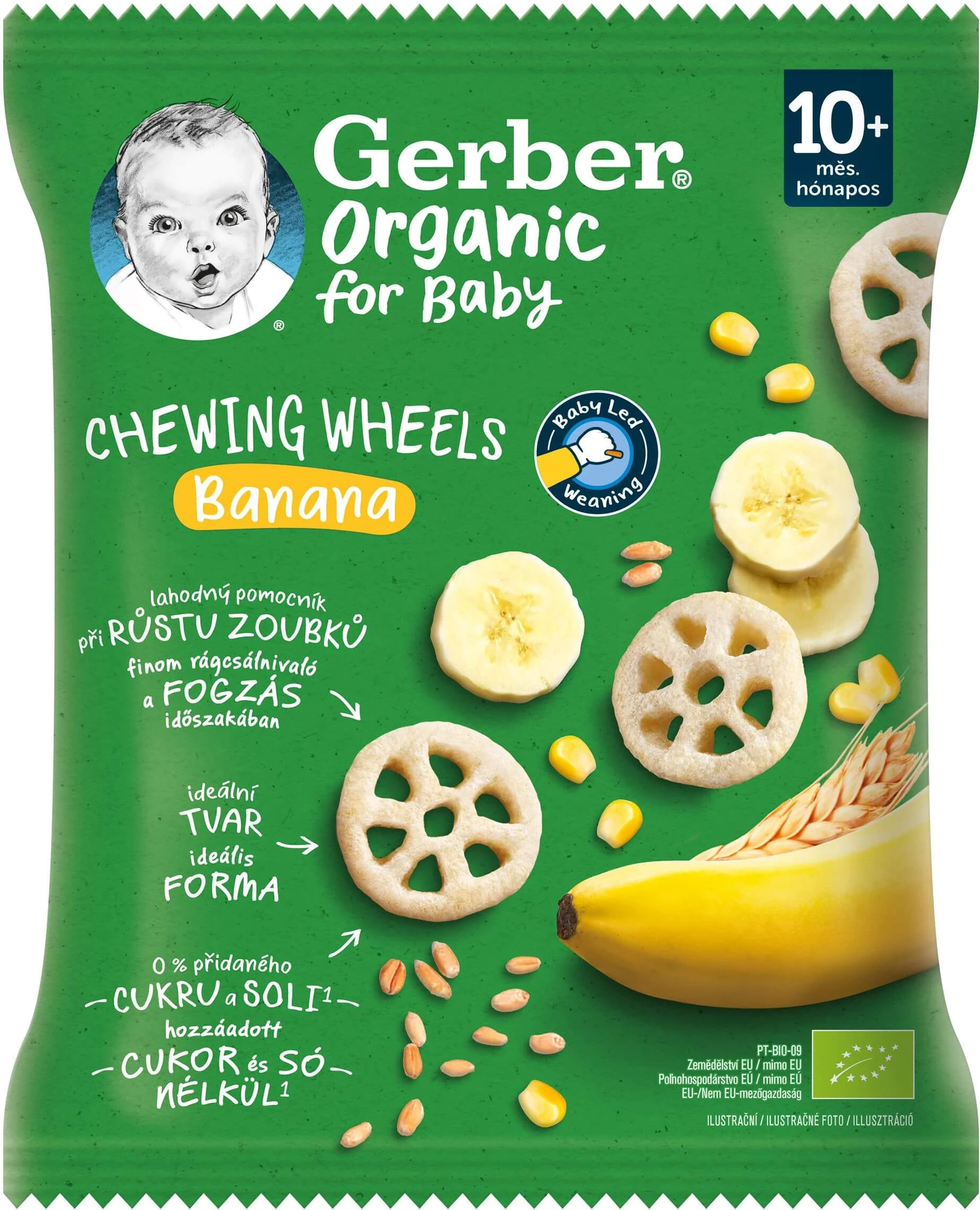 Gerber Roți de mestecat organice cu banane 28 g