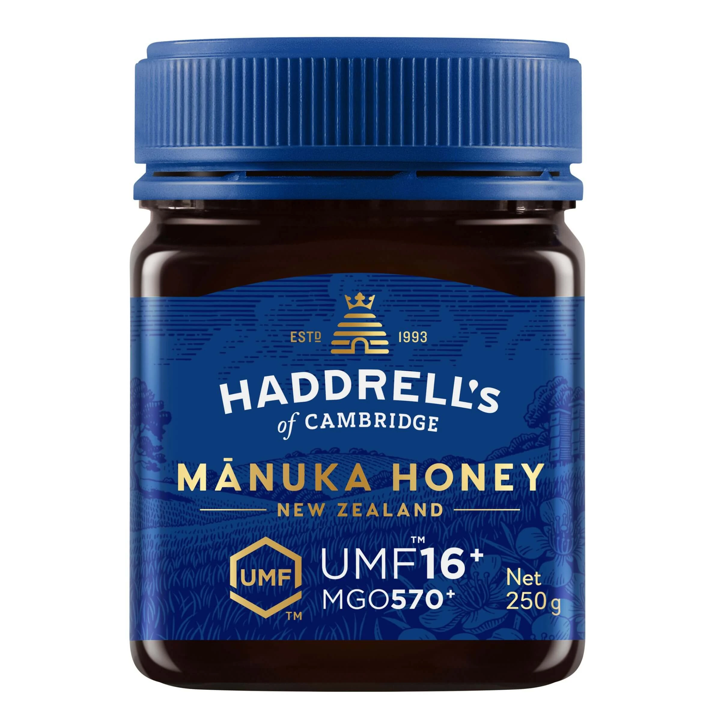 Haddrell's, miere de Manuka UMF 16+ MGO 570+, 250 g