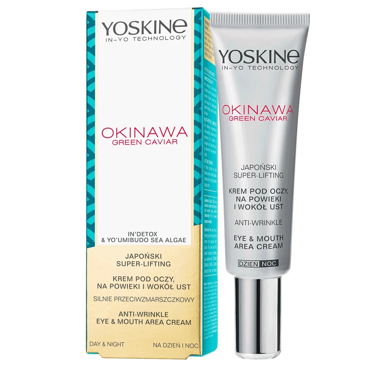 Yoskine Okinawa Green Caviar, cremă pentru ochi, pleoape și buze, 15 ml