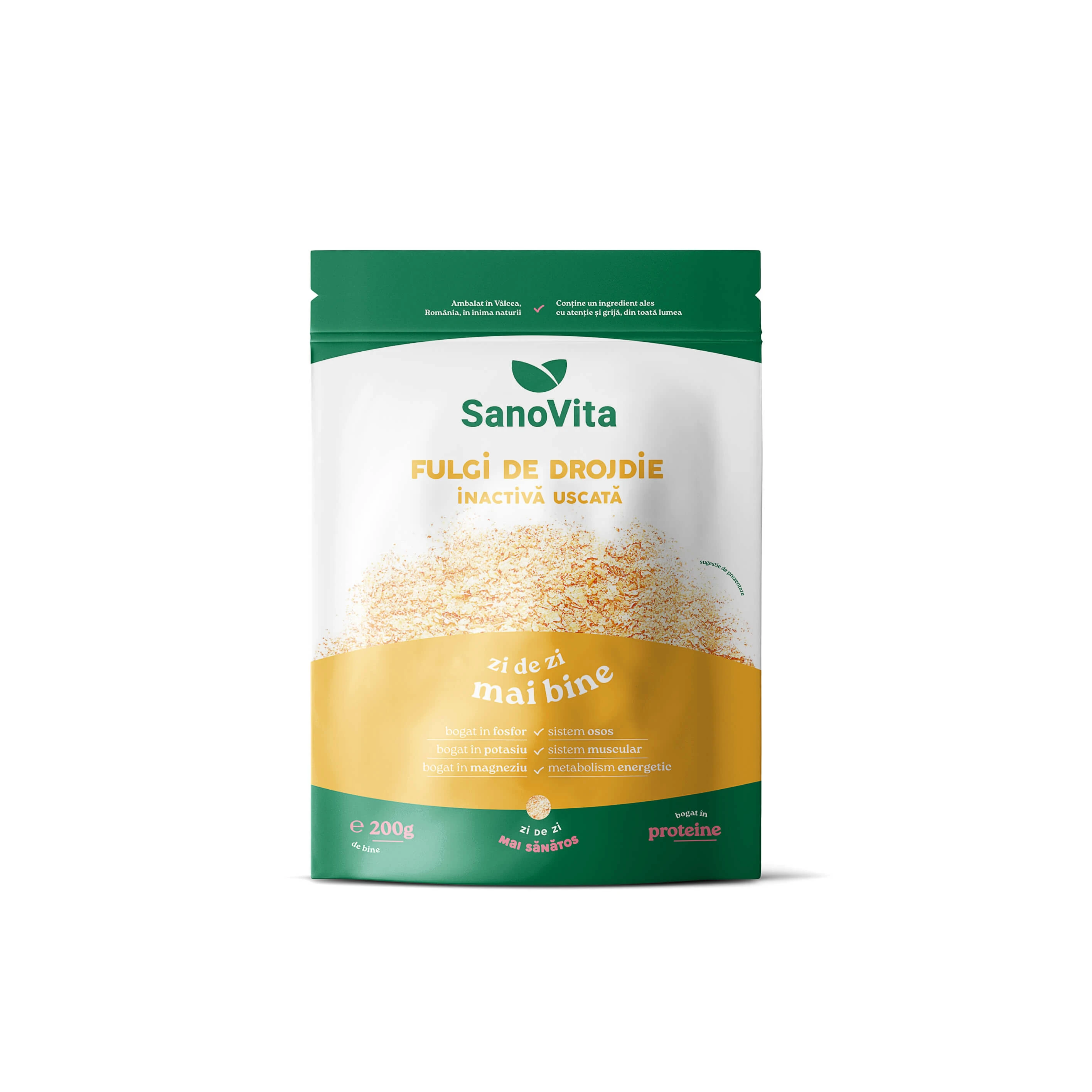 Fulgi de drojdie inactiva uscata, 200 g, Sanovita