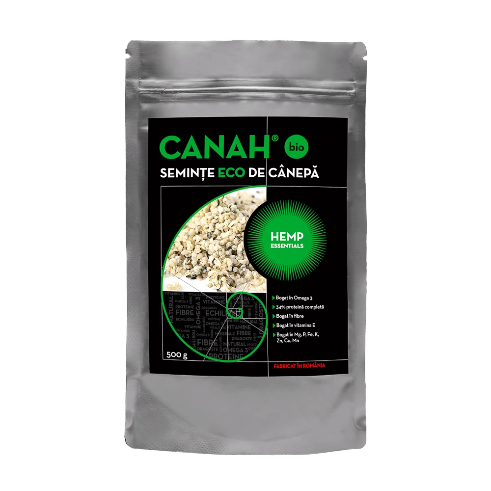 Seminte Bio de Canepa, 500 g, Canah