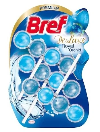 Suspensie de toaletă Bref De Luxe Royal Orchid, 3 x 50g