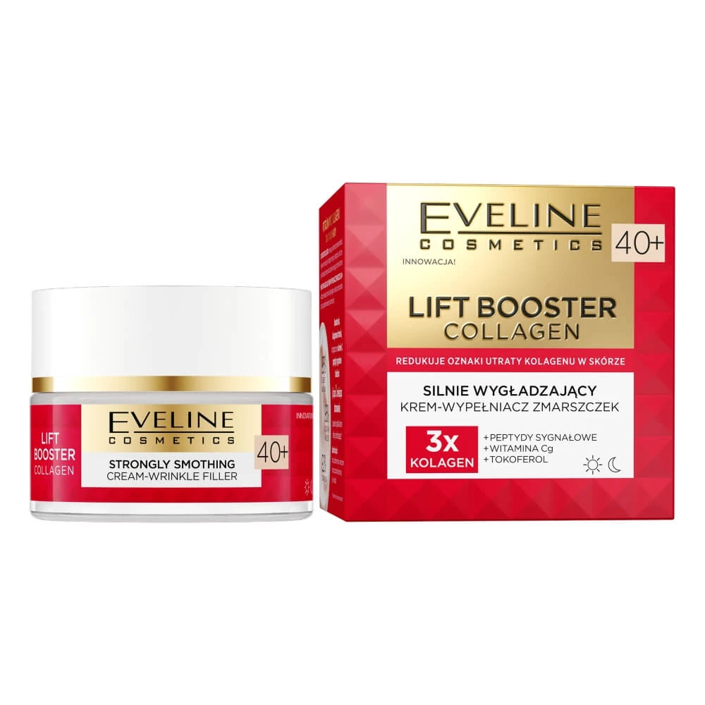 Eveline Cosmetics Lift Booster Colagen Cremă puternic întineritoare pentru riduri 40+, 50ml
