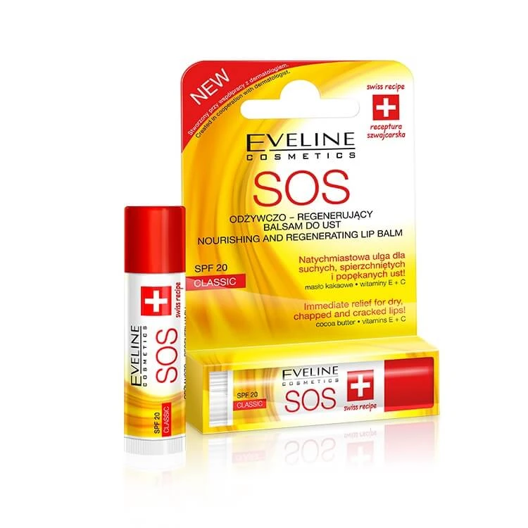 Eveline Cosmetics SOS Odywczo-regenerujcy balsam de buze SPF20 Classic, 4.5ml