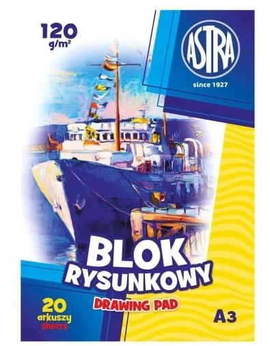Bloc de desen 120g/m2 A3, 20 foi