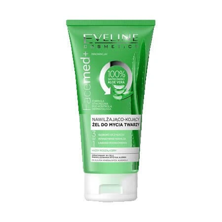 Eveline Facemed+ spălare facială hidratantă și calmantă cu aloe vera pentru toate tipurile de piele 150ml