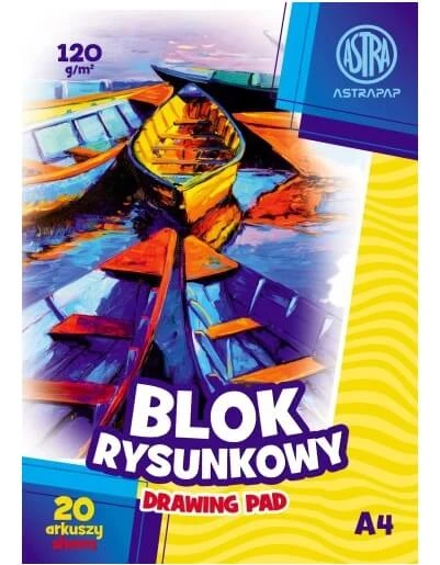 Bloc de desen 120g/m2 A4, 20 foi
