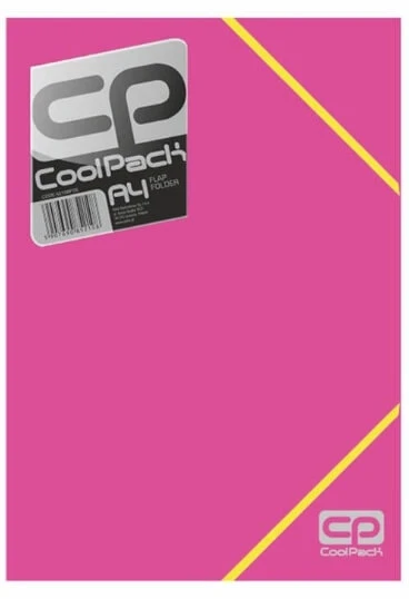 Dosar A4 cu bandă elastică neon roz