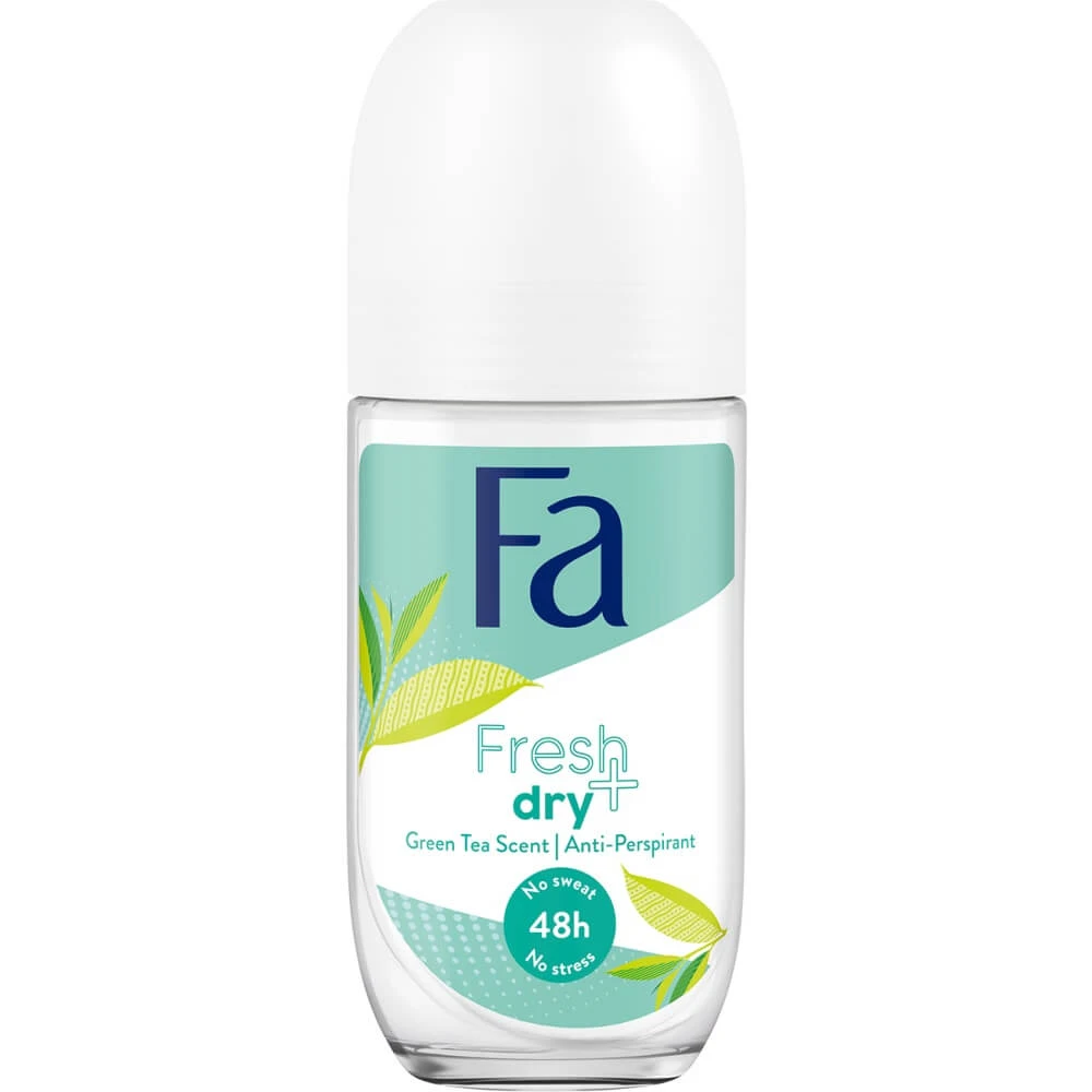 Fa Fresh amp;Dry 48h Antiperspirant în roll-on parfumat cu ceai verde, 50ml