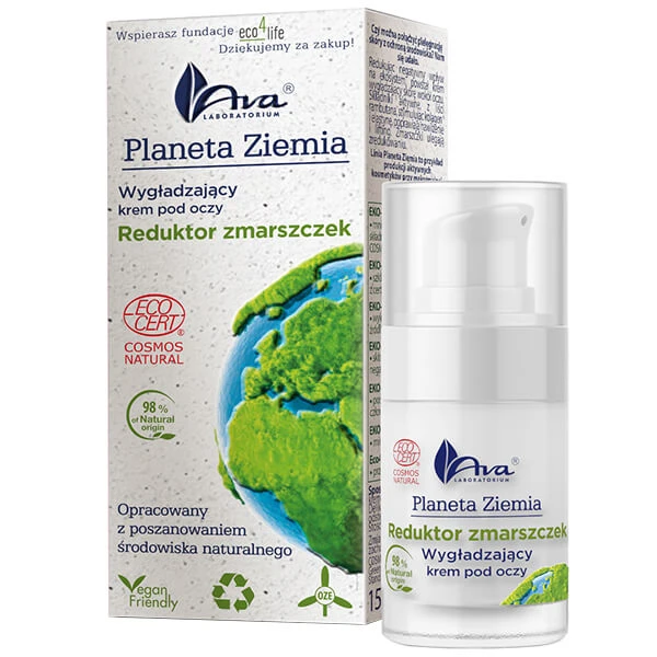 Ava Planeta Ziemia, cremă de ochi netezitoare, reductor de riduri, 15 ml