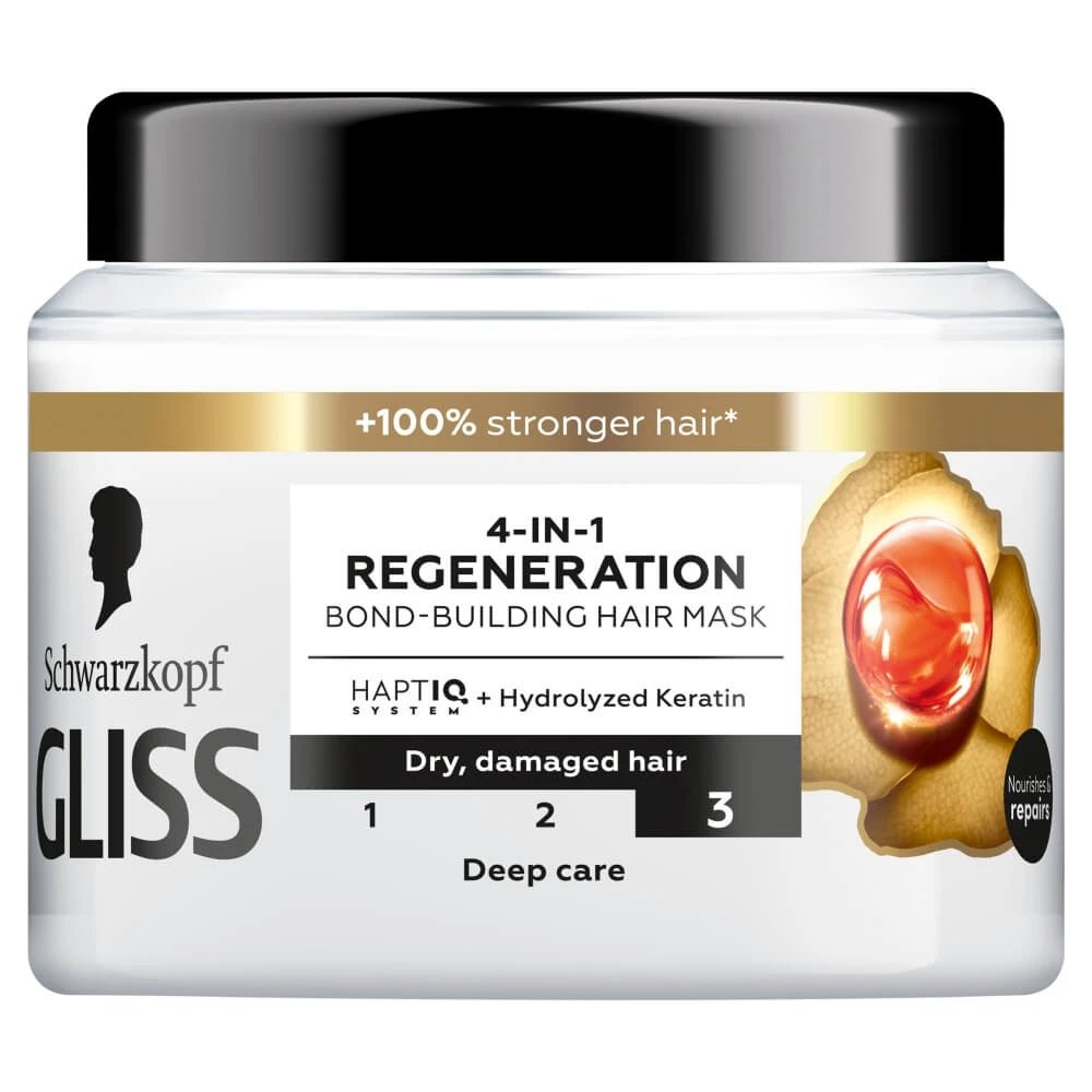 Mască regenerantă Gliss 4 în 1, 400ml