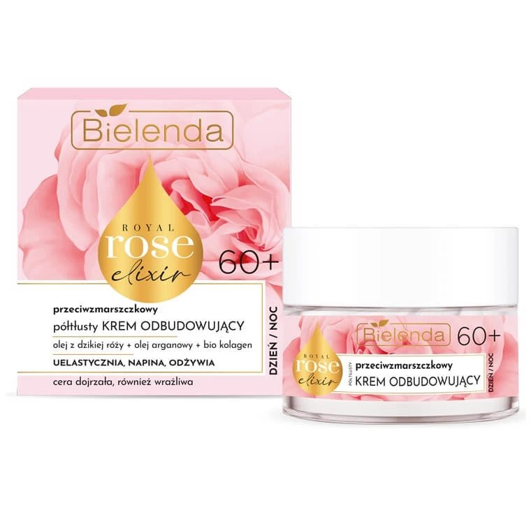 Bielenda Royal Rose Elixir Cremă reparatoare antirid 60+, 50ml