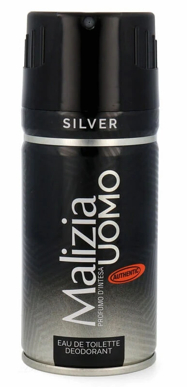 Malizia Uomo, Argint, Deodorant, 150ml