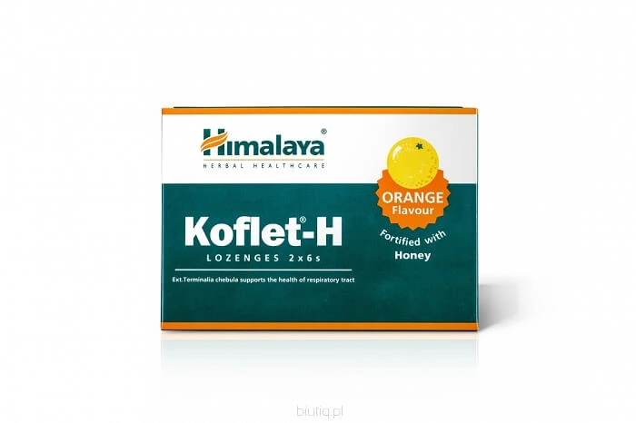 Himalaya Koflet-H aromă de portocale 12 pastile