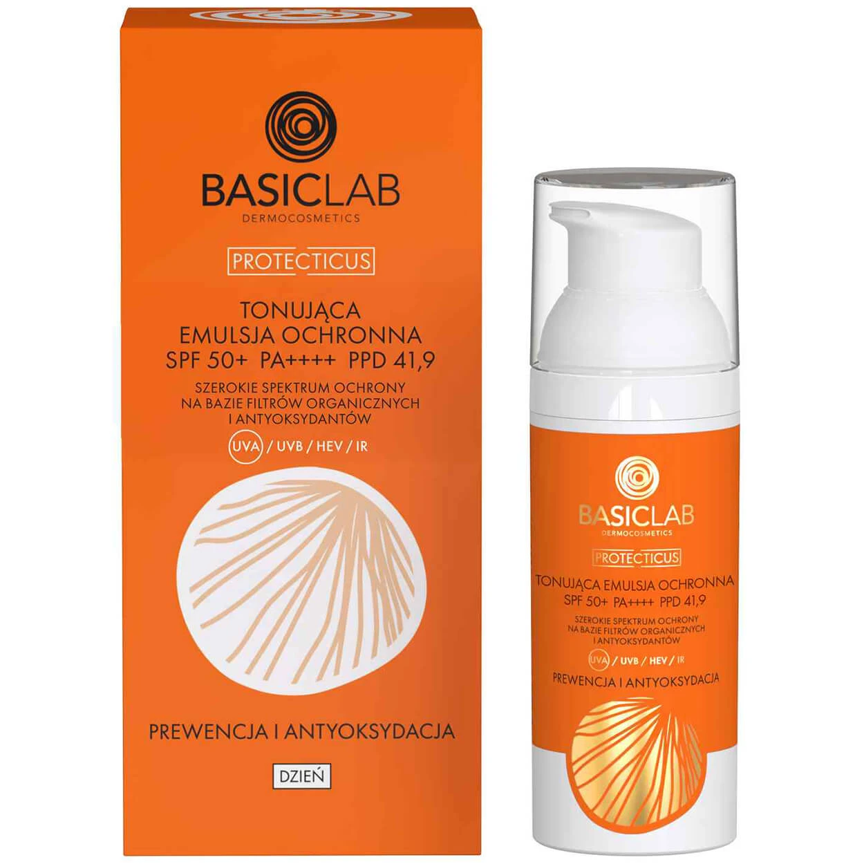 BasicLab Protecticus, emulsie tonică protectoare, preventivă și antioxidantă, SPF 50+ PA++++, 50 ml