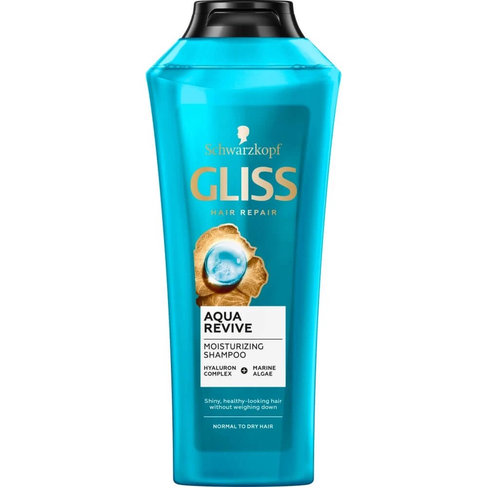 Șampon Gliss Aqua Revive pentru păr uscat și normal, 400ml