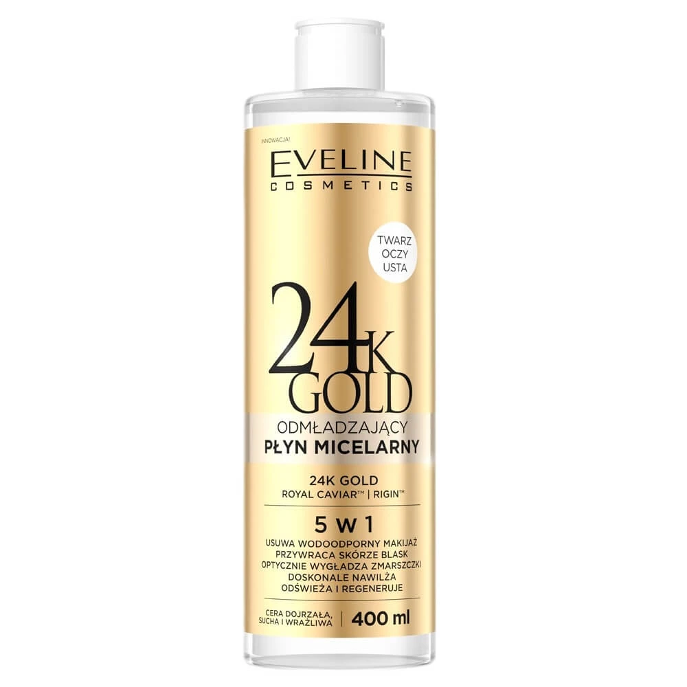 Eveline Cosmetics 24K Gold Rejuvenating Micellar Lotion 5in1, 400 ml