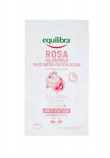 Tampoane pentru ochi Equilibra Rose cu acid hialuronic, 1 pereche