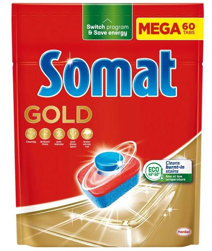 Somat Gold Tablete de spălare a vaselor, 60 buc