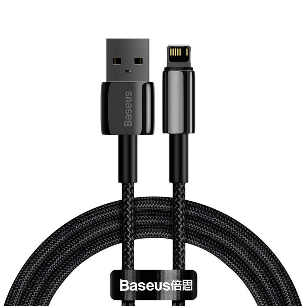 Baseus Tungsten USB - Lightning cablu 2.4 A 1 m negru (CALWJ-01)