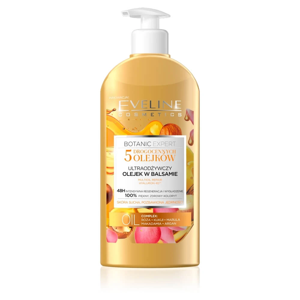 Eveline Cosmetics Botanic Expert Ulei ultra-nutritiv în loțiune pentru pielea uscată, 350 ml