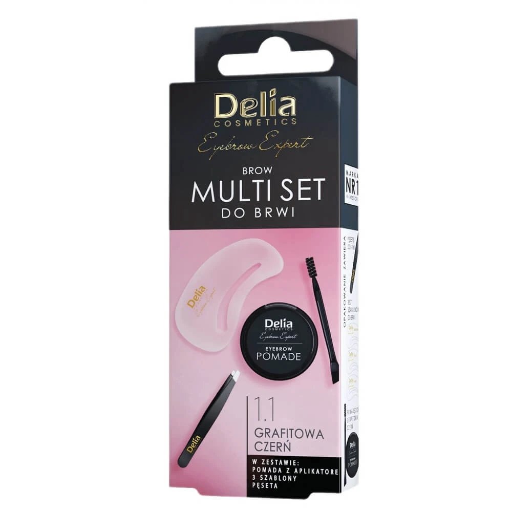 Delia Brow Multi Set Eyebrow Styling Kit 1.1 negru grafit