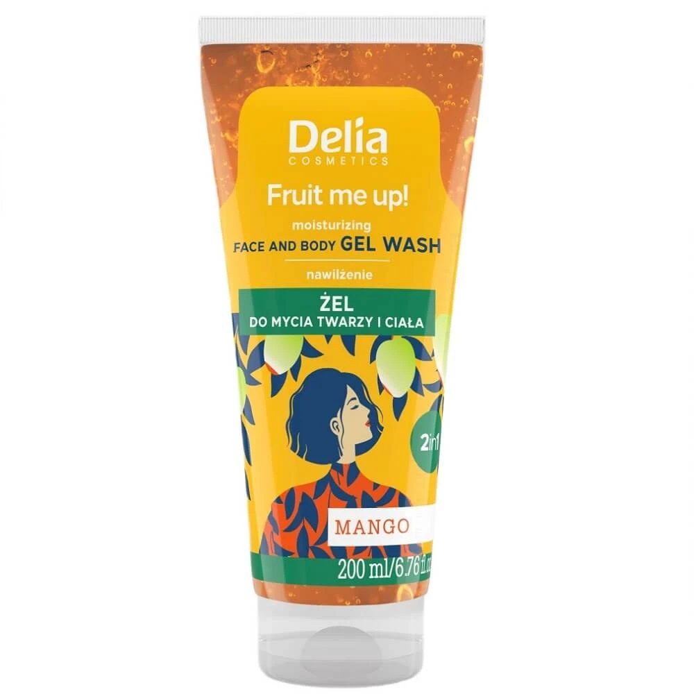 Gel de spălare pentru față și corp Delia Fruit Me Up! Mango, 200 ml