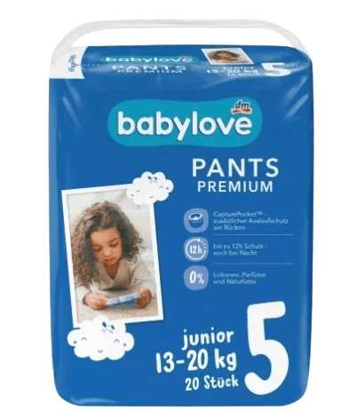 Babylove, Pampers, mărimea 5 (13-20kg), 20 buc