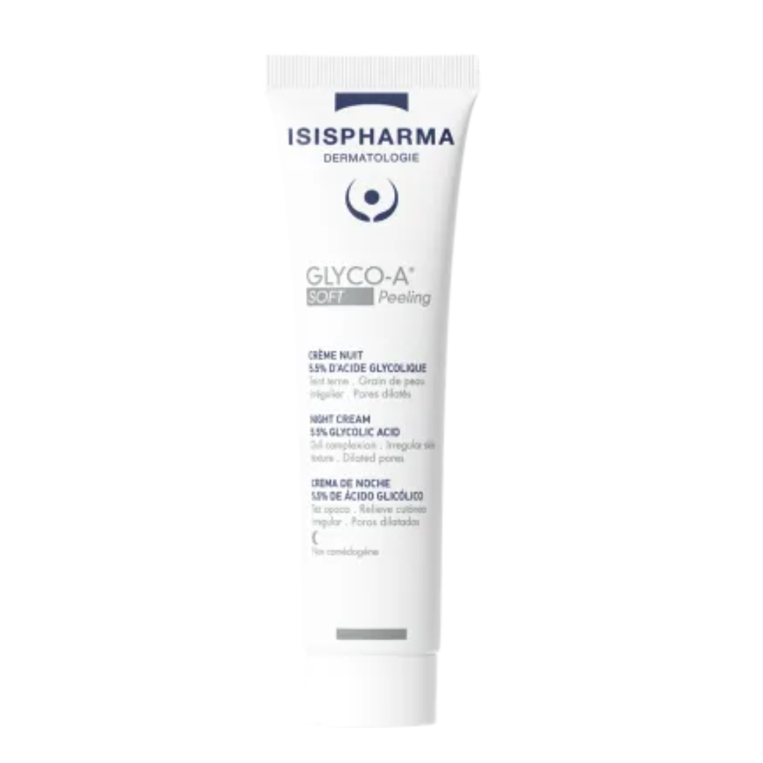 Crema de noapte cu acid glicolic 5.5% Glyco-A Soft Peeling, 30 ml, IsisPharma