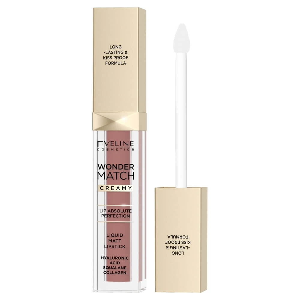 Eveline Cosmetics Wonder Match Liquid Lipstick 09 Dream Nude, 6.8 ml