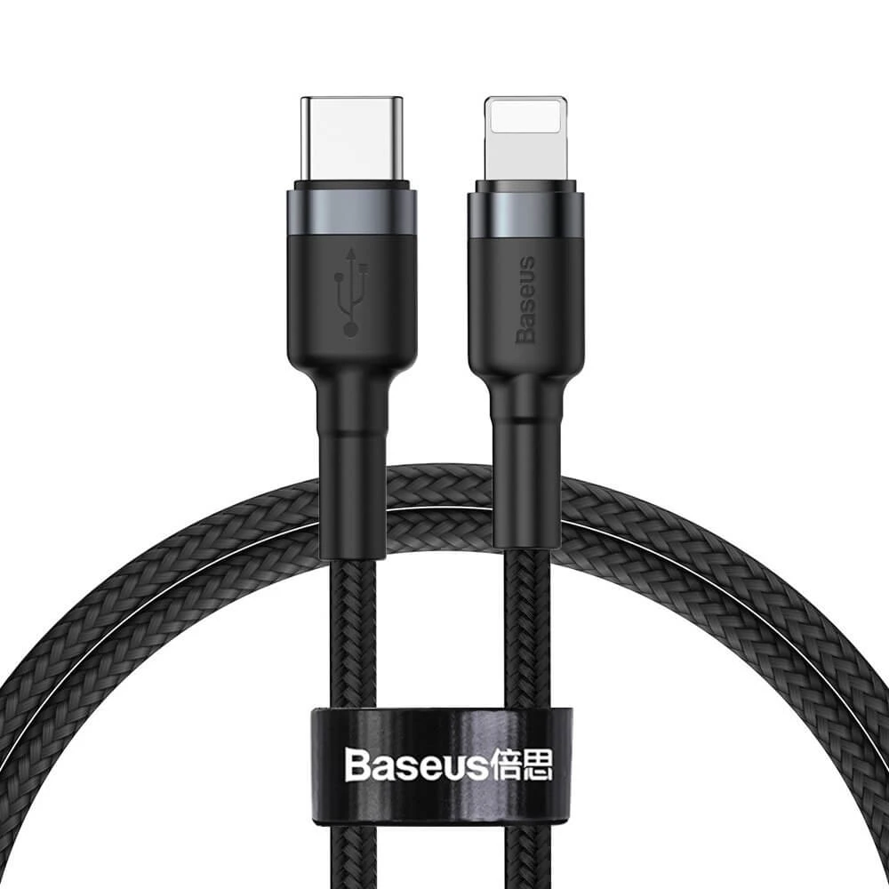 Baseus CATLKLF-G1 Lightning - USB-C PD QC 18W 480Mbps cablu 1m - negru/gri