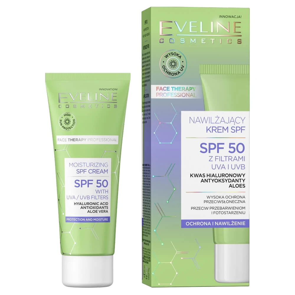 Cremă hidratantă Eveline SPF 50, 30 ml