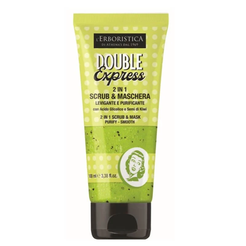 L Erboristica Vintage Double Express Peeling amp; mască 2 în 1, 100 ml