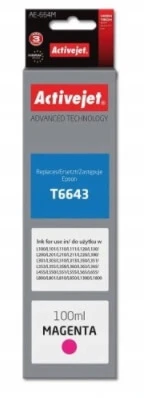 ActiveJet, Cerneală pentru Epson AE-664M (înlocuitor T6643) magenta (violet)