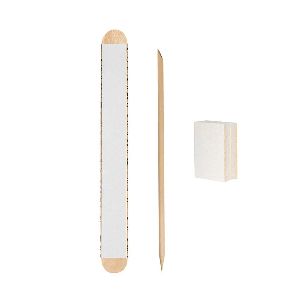 Staleks Pro Expert set de unică folosință fișier drept 100/180 + bloc de lustruire + stick