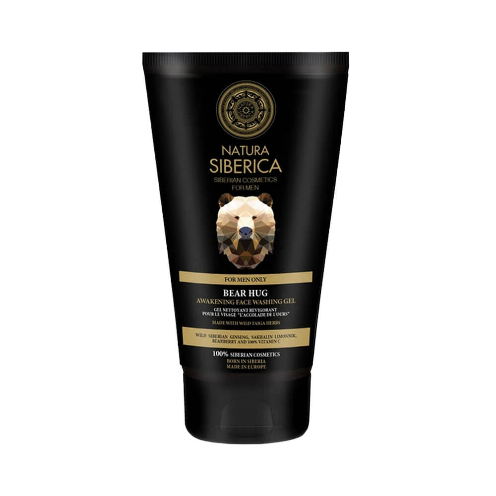 Natura Siberica Men Bear Hug Gel de spălare facială stimulant pentru bărbați, 150ml