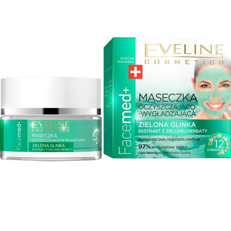 Eveline Cosmetics Facemed+ Mască de curățare și netezire, 50 ml