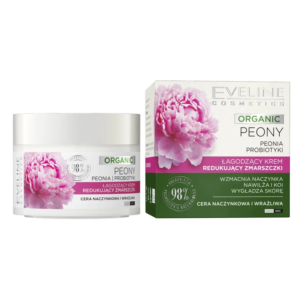 Eveline Cosmetics Organic Peony Soothing Wrinkle Reducing Cream, 50 ml