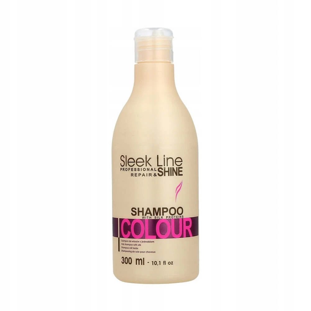 Șampon Stapiz Sleek Line cu mătase, culoare, 300 ml