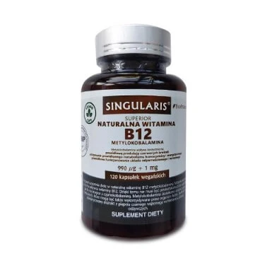 Singularis, vitamina B12 Metilcobalamina 990 µg + 1 mg BioPerine, 120 capsule