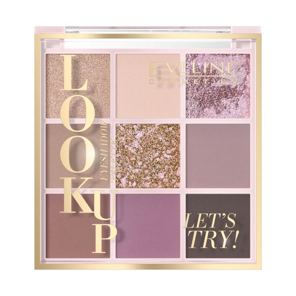 Eveline Cosmetics Look Up Paletă de 9 farduri de ochi Let s Try, 10.8 g