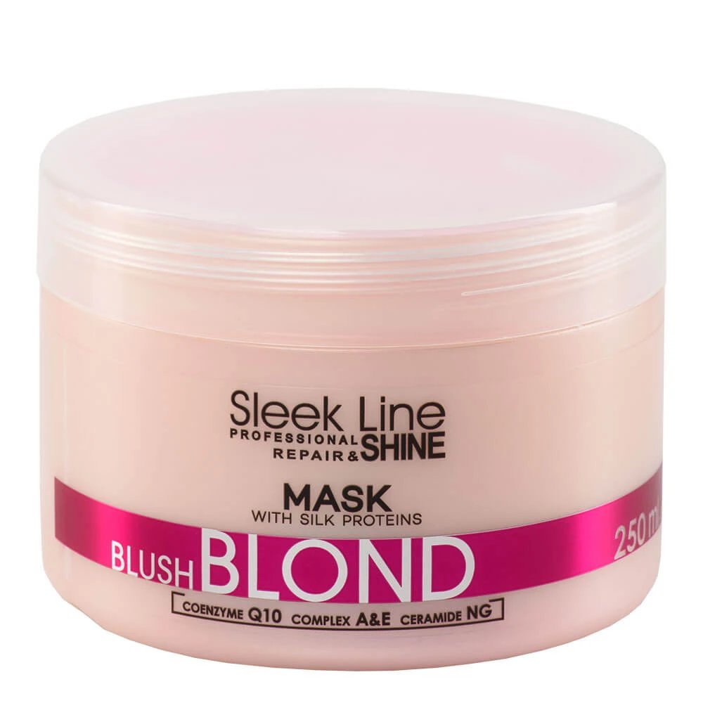 Stapiz Sleek Line Blush Mască de păr blond cu mătase, 250ml
