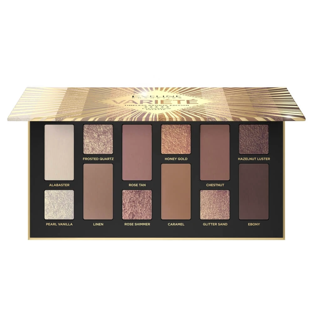 Eveline Cosmetics Variete Eyeshadow Palette 12 farduri de ochi Timeless Bronze Edition, 9.5g