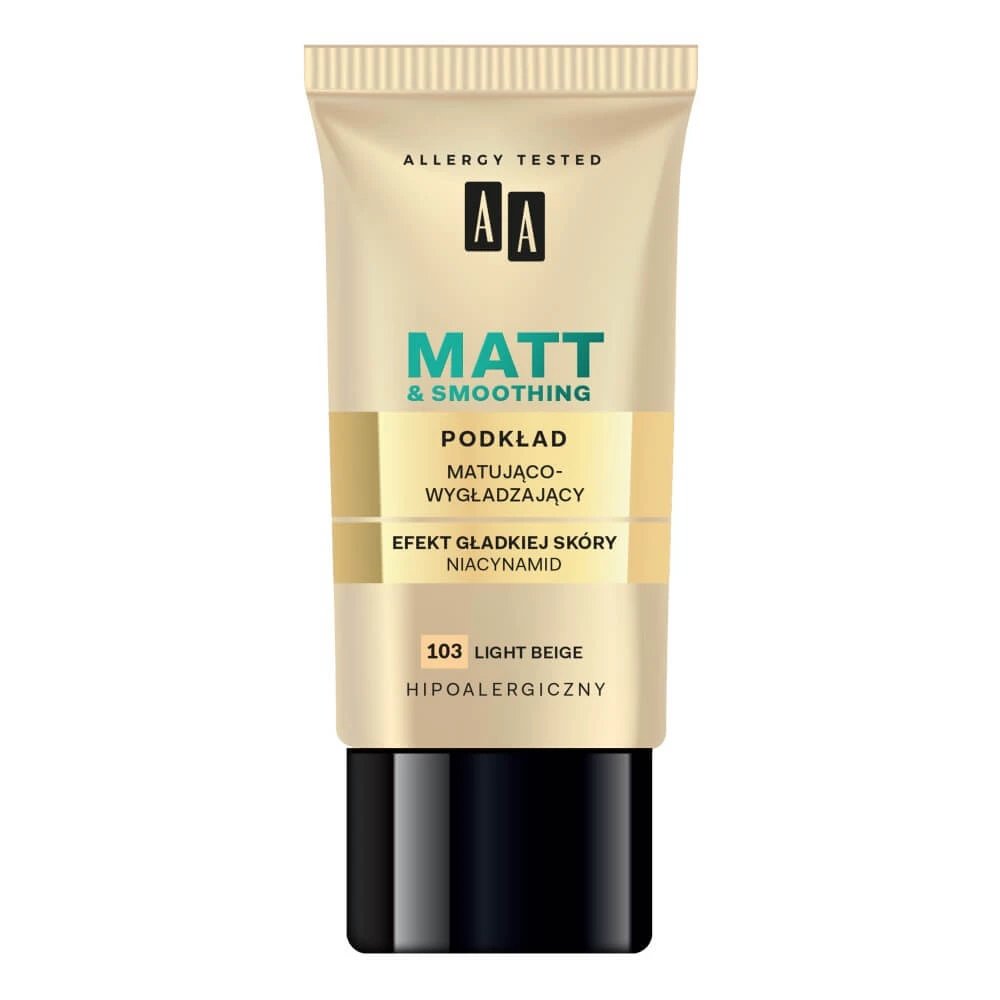 Oceanic AA Make Up Matt Fond de ten matifiant și netezitor 103 Bej deschis, 30 ml