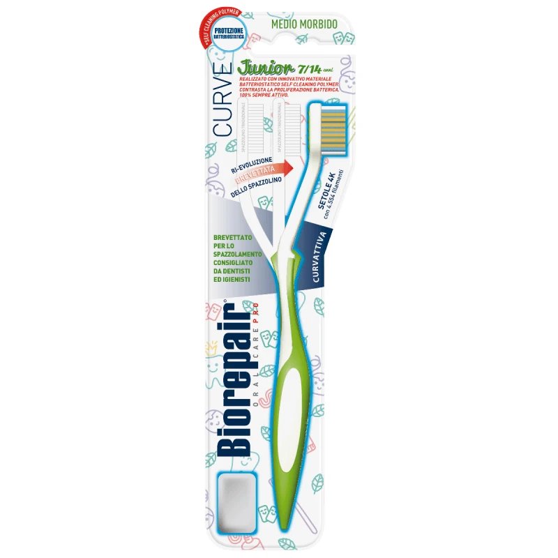 Periuta de dinti Curbura Activa Biorepair Pro Junior, 6-12 ani, Coswell