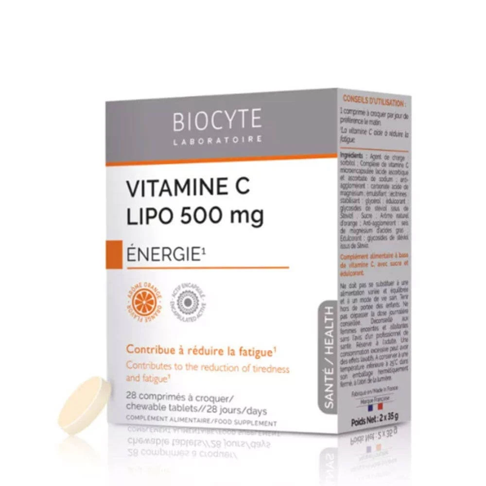 Biocyte Health Vitamina C Lipo 500 mg Energie 2x14 comprimate masticabile