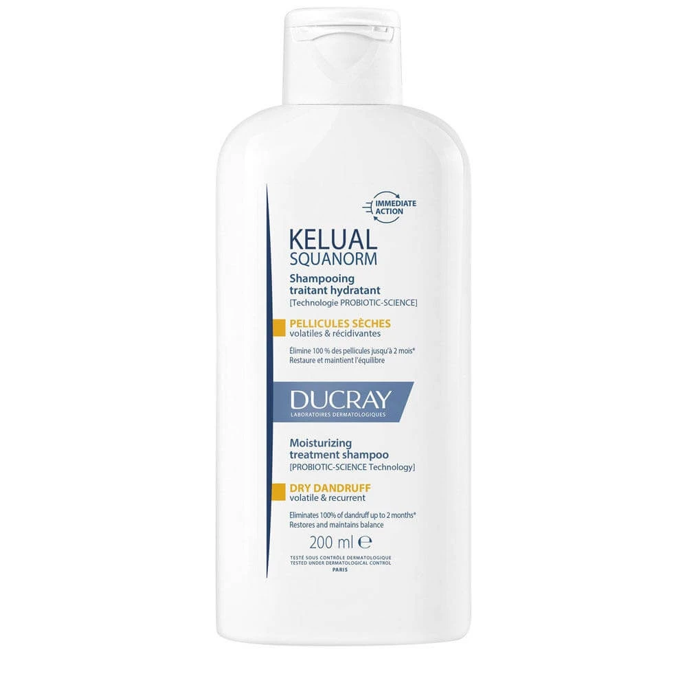 Ducray Squanorm Șampon de tratament hidratant pentru mătreață uscată 200 ml