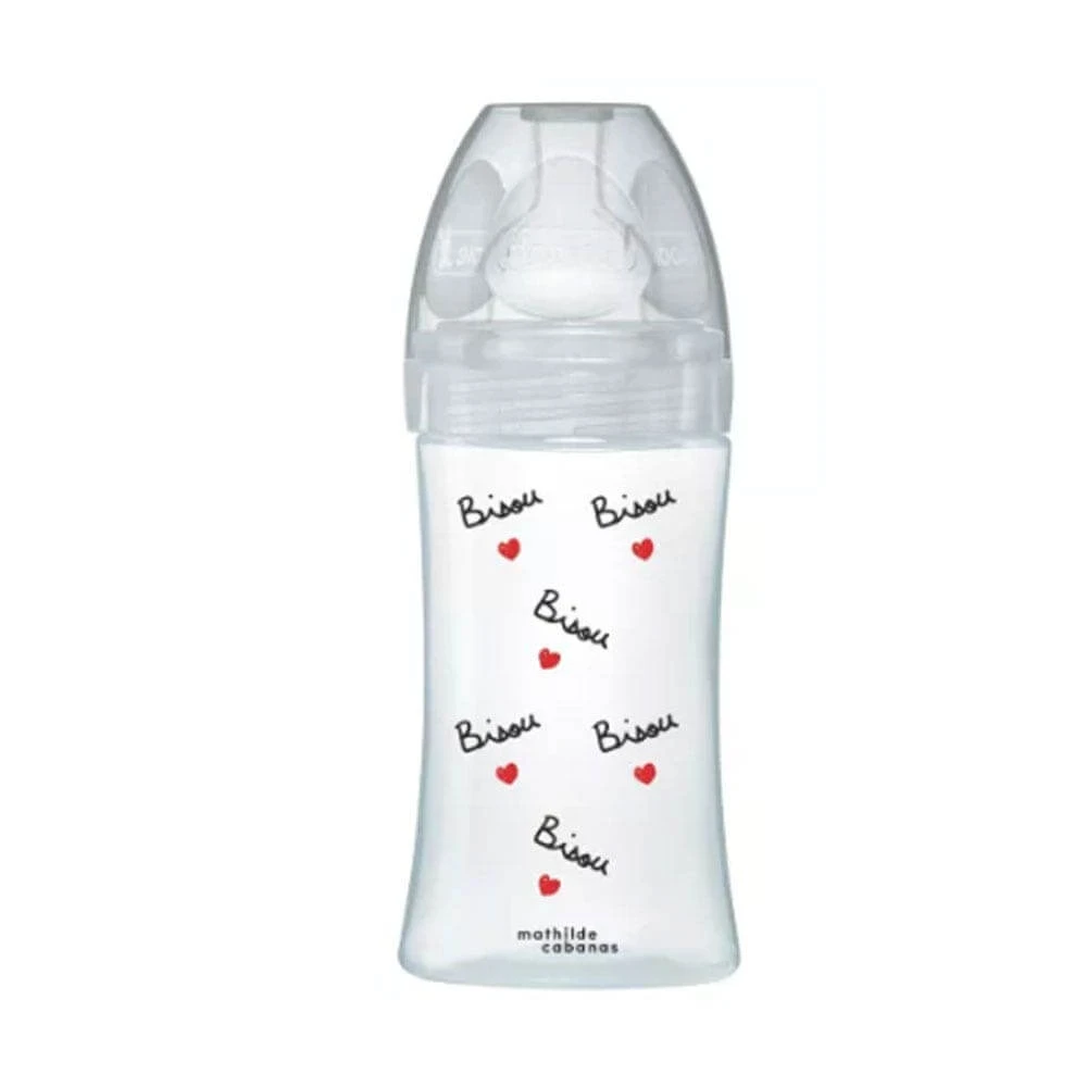 Dodie Sensation+ Sticlă cu tetină plată flux 2 Anti Colic 0-6 luni 270ml Mathilde Cabanas Collection