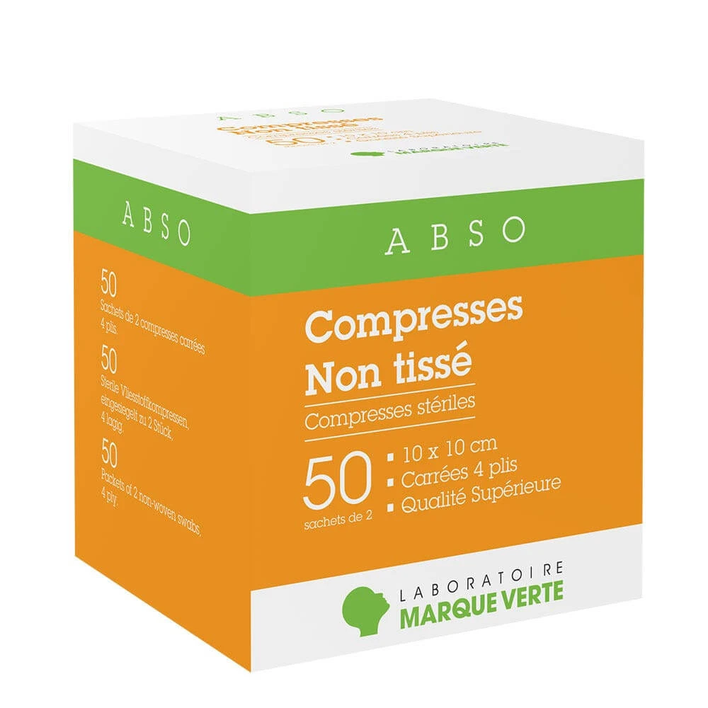 Marque Verte Abso Tablete nețesute 10x10cm 50 plicuri a 2