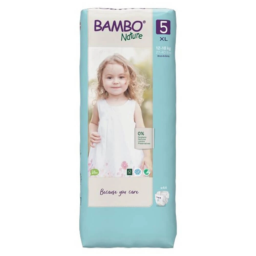 Bambo Nature Scutece Xl-S mărimea 5 de la 14 la 18 kg x44